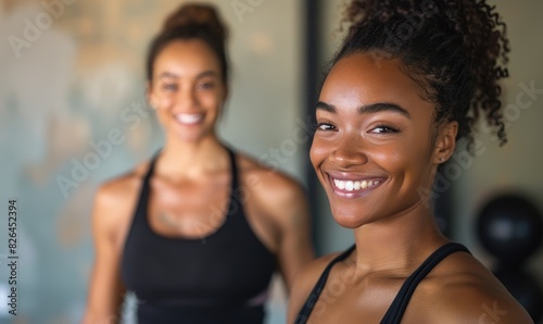 Smiling athletic beautiful ...