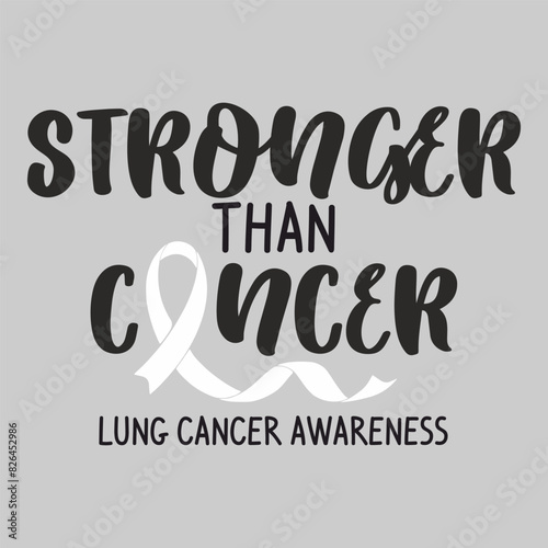 Lettering lung cancer vector EPS