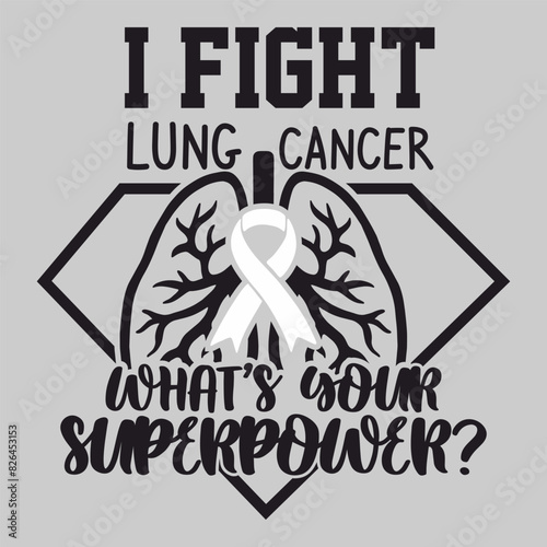 Lettering lung cancer vector EPS