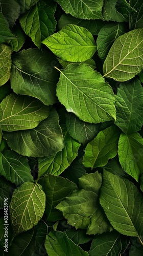 Lush green leaf texture background