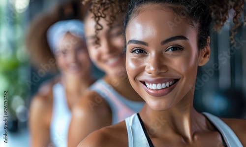 Smiling athletic beautiful ...