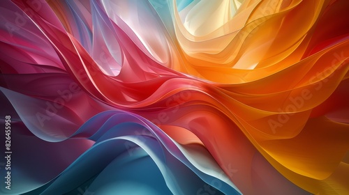 Wallpaper Mural Abstract Gradients Color Harmony: A 3D image demonstrating color harmony with abstract gradients Torontodigital.ca