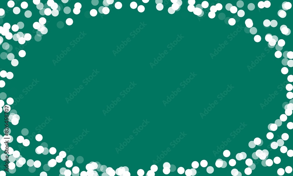 green background with white polka oval border green background with white polka oval border