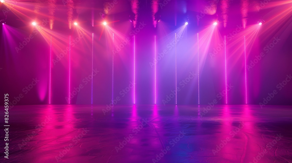 Blue abstract light. Diode tape, light line. blue and pink gradient. Modern background, neon light. Empty stage, spotlights, neon Blue abstract light. Diode tape, light line. blue and pink gradient. Modern background, neon light. Empty stage, spotlights, neon