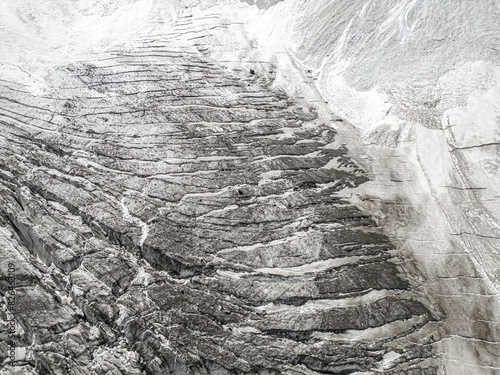 Aerial view of Diamir Glacier with Nanga Parbat, Astore, Skardu, Pakistan. photo