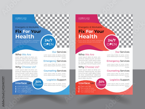 Modern medical flyer design.
