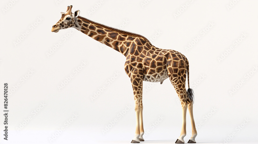 3D image of a standing squirrel on a white background 3D image of a standing squirrel on a white background