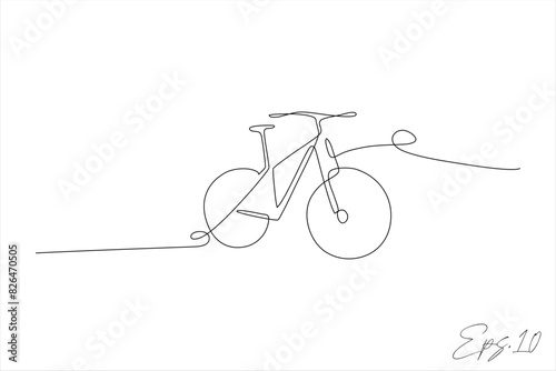 sports bike continuous line vector illustration