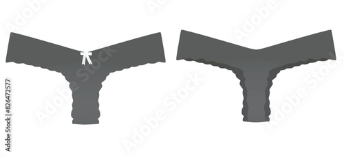 Grey  woman underwear. vector illustration