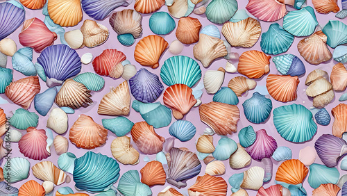 seashells background © Nadine Siegert