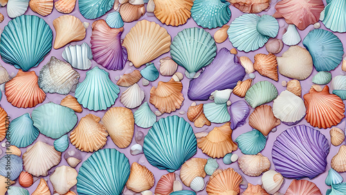 seashells on the beach photo