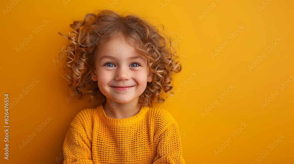 child smiling on plain background child smiling on plain background