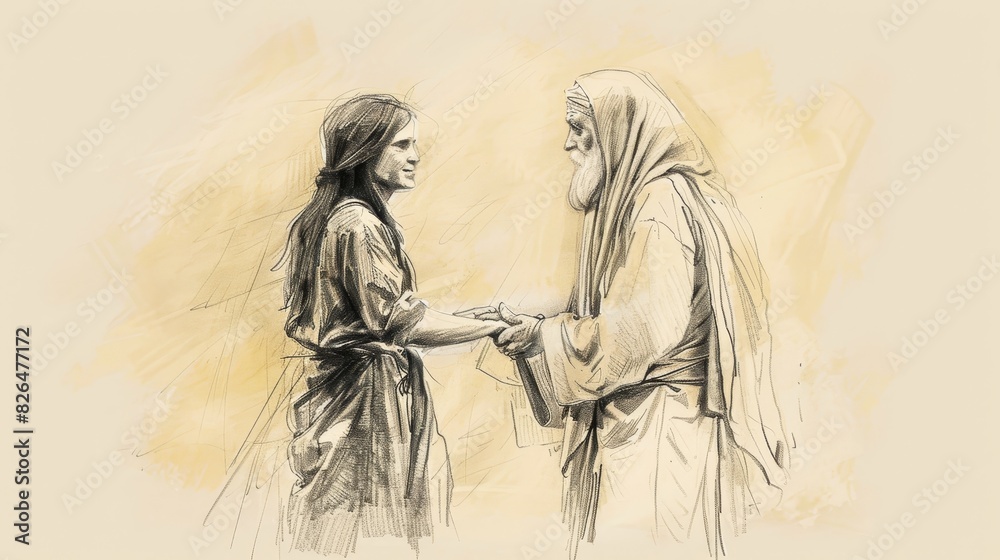 Story Of Ruth And Naomi Ruth Pledging To Stay With Naomi Follow Her