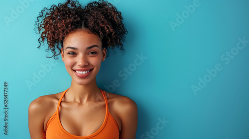 portrait of a woman with gy...