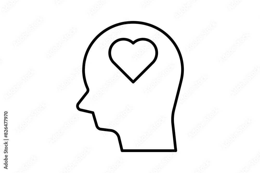 Mental health icon. icon related to mental health. suitable for web site, app, user interfaces, printable etc. line icon style. simple vector design editable Mental health icon. icon related to mental health. suitable for web site, app, user interfaces, printable etc. line icon style. simple vector design editable