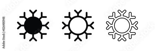 sets virus icon or sets bacteria icon, simple vector design.