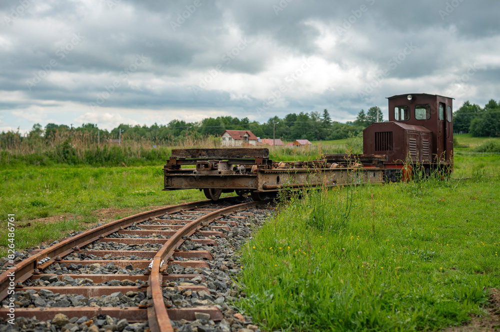 old and small hand-made diesel locomotive old and small hand-made diesel locomotive