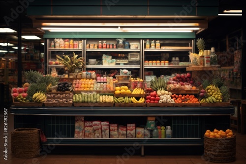 food counter in the store, interior