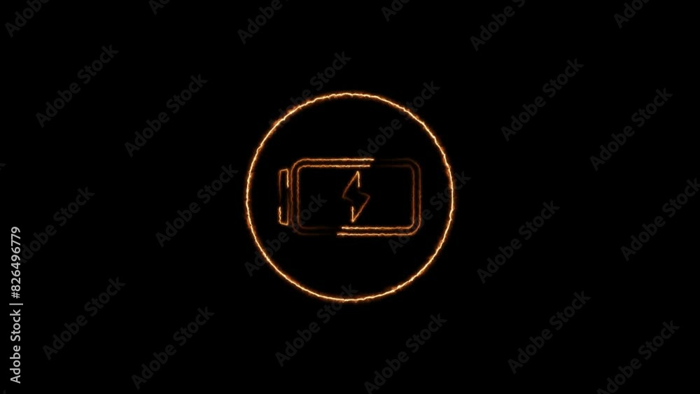 Abstract glowing neon battery charging icon. power and electricity accumulator battery. Abstract glowing neon battery charging icon. power and electricity accumulator battery.