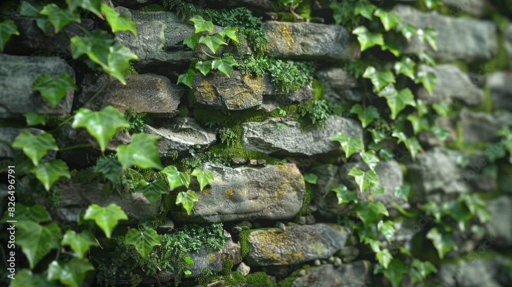 Against a backdrop of ancient architecture, vibrant green ivy leaves climb over a textured stone wall, symbolizing the resilience and beauty of nature. Against a backdrop of ancient architecture, vibrant green ivy leaves climb over a textured stone wall, symbolizing the resilience and beauty of nature.