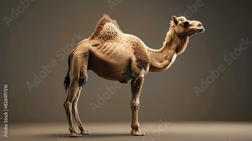 A camel is a large, even-toed ungulate with a distinctive hump on its back. It is native to North Africa and the Middle East. photo