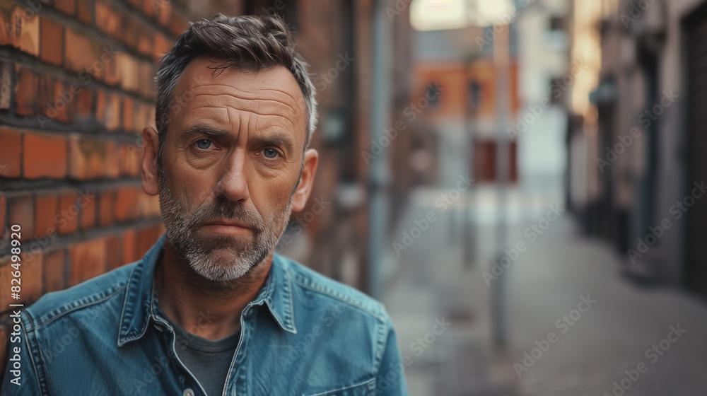 Man. Face portrait in casual clothing Man. Face portrait in casual clothing