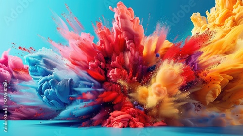 Abstract color explosion in dynamic design