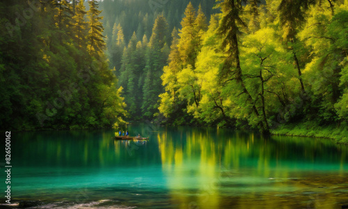 lake in the forest  nature  beautiful 