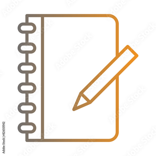 Pencil and Sketchpad Icon Design