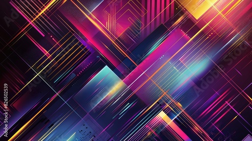 Abstract geometric shapes in vibrant colors