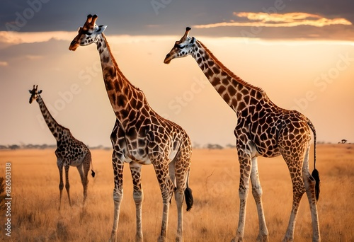 Giraffe on the African Plain