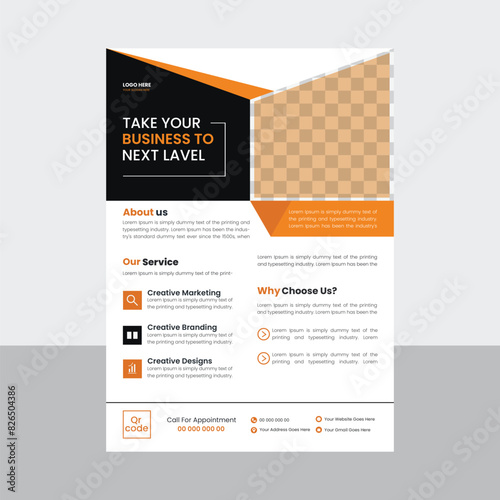 Modern cooperate flyer template. 