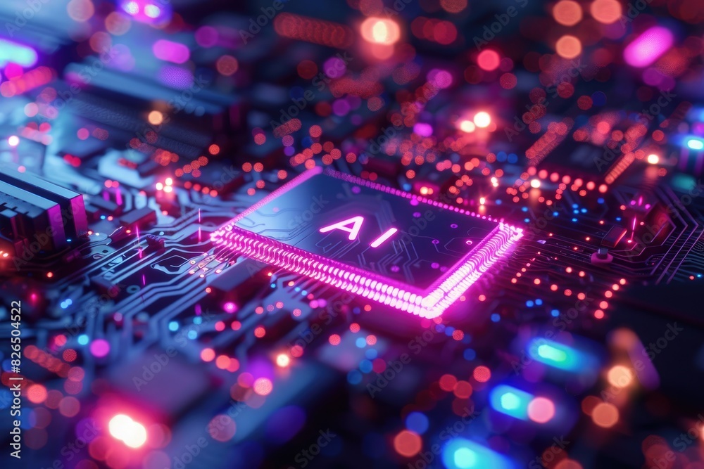 Artificial Intelligence (AI) concept, Abstract AI processor and quantum computer background. Artificial Intelligence (AI) concept, Abstract AI processor and quantum computer background.