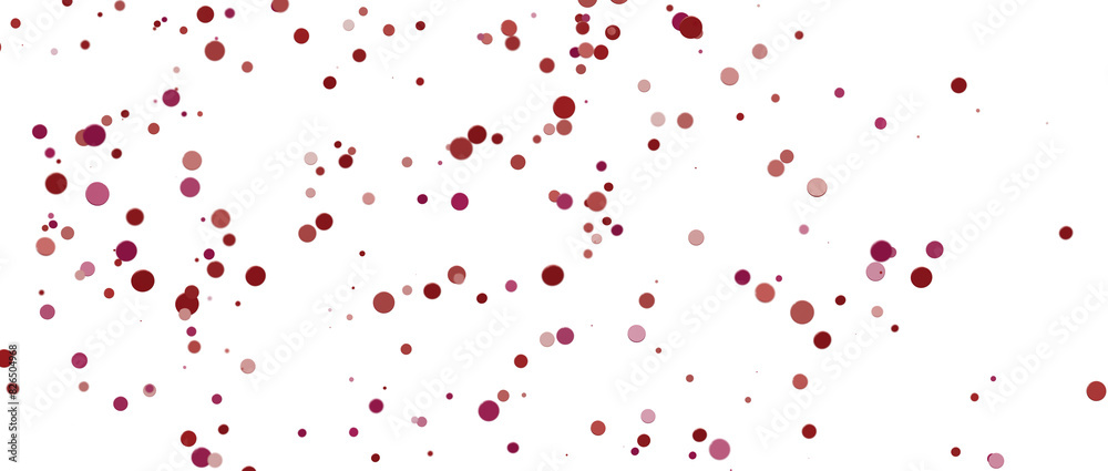 Fototapeta premium Glittering confetti on a transparent background. Holiday confetti png. red confetti falls from the sky.