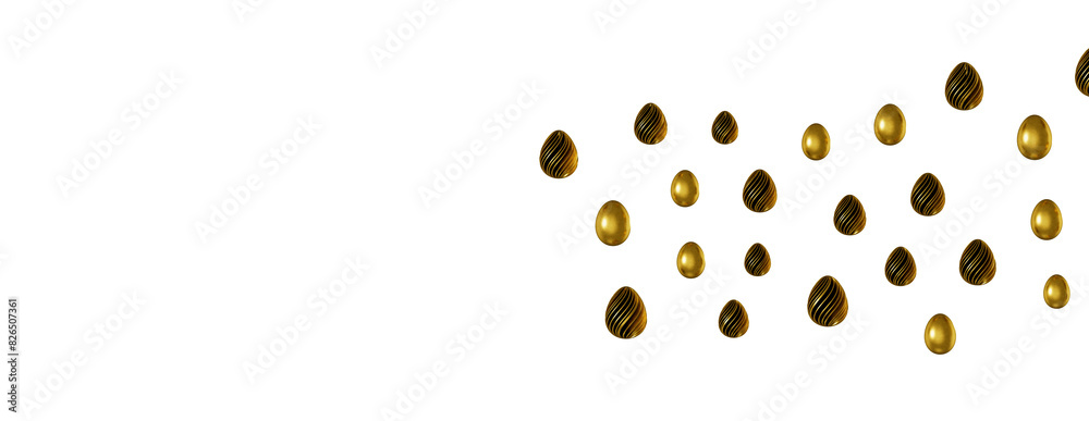3d render illustration. Set of chocolate easter eggs 3d render illustration. Set of chocolate easter eggs