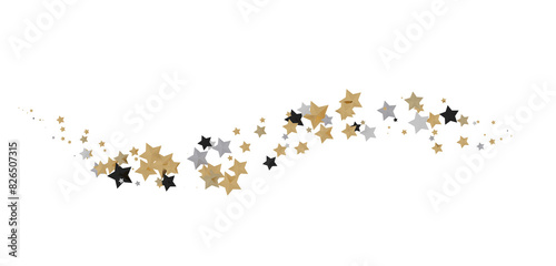 Enchanted Galaxy: Experience the Splendor of a 3D Gold Stars Shower