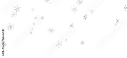 Gentle Snow Drift: Mind-Blowing 3D Illustration of Falling Holiday Snowflakes