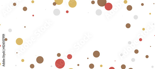 Multicolored paper confetti on transparent background. Realistic confetti flying. Colorful scattered items to holiday decorations.