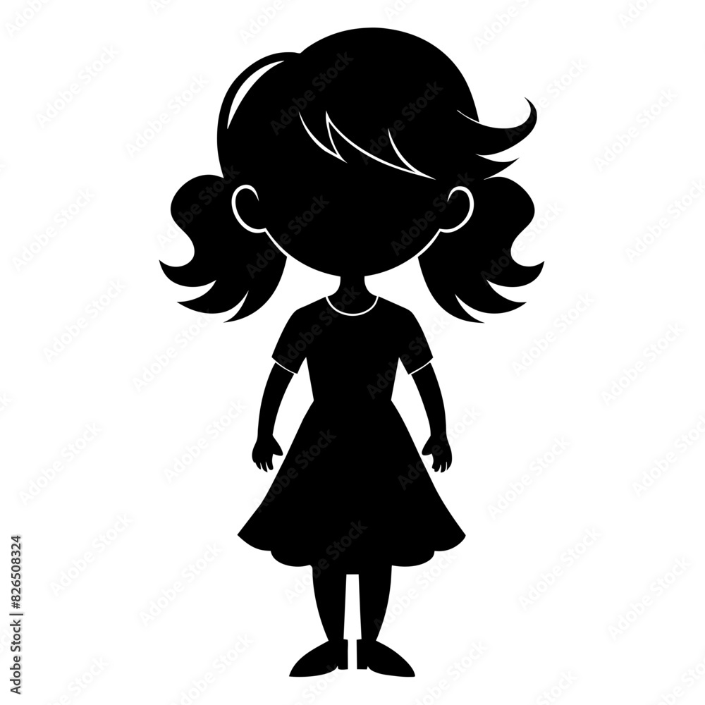 silhouette of a toddler girl silhouette of a toddler girl