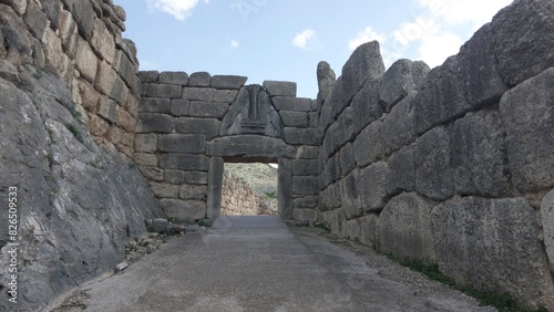 Greece 05,25,24 Archaeological site of ancient citadel of Mycenae , north-eastern Peloponnese, Greece - Greek settlement of the 12th century BC. e. with the ruins of the acropolis Agamennone 