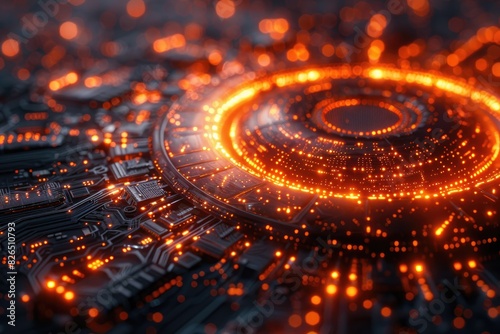 Abstrac tecnology background , connection , quantum computer.