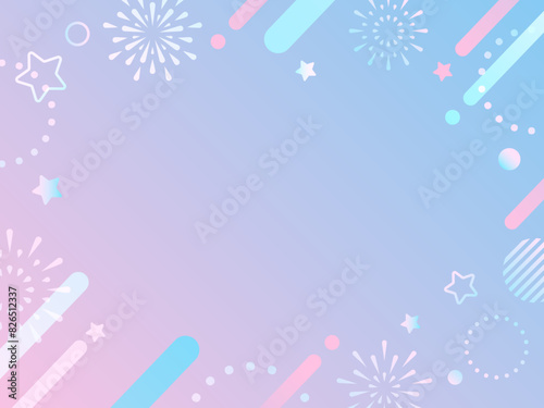 ネオンカラー　ポップ な花火の背景