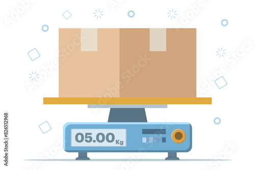 concept of electronic scales, measuring the weight of goods, scales for weighing products, electronic scales for kitchen product scales isolated on a white background.