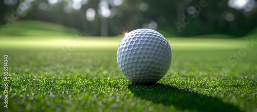 Golf Ball in MidFlight A Sphere of Perfection in a Minimalist Composition