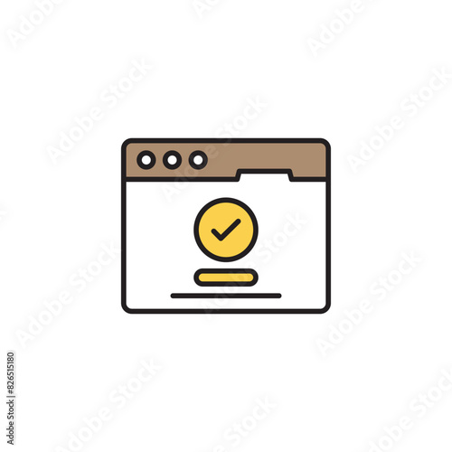 Complete icon design with white background stock illustration