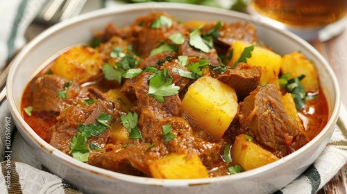 Tasty beef and potato curry dish