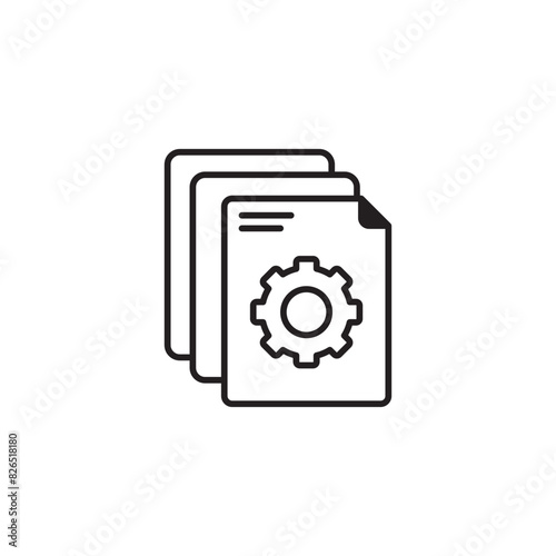 Backlog icon design with white background stock illustration