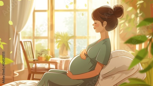 Prenatal Massage Therapy Session Scene Emphasizing Relaxation and Care for the Mother-to-Be