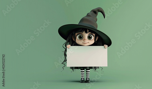 Cute Cartoon Halloween Witc...