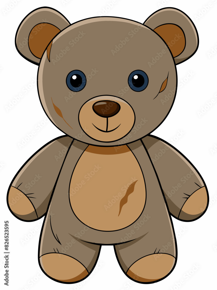 Fototapeta premium teddy bear on white